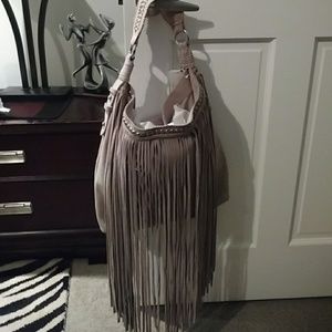 NWT!  SONDRA ROBERTS BEIGE SUEDE PURSE